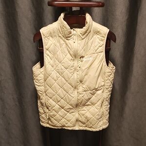 Bench Cream Quilted Diamond-Stitch Puffer Vest